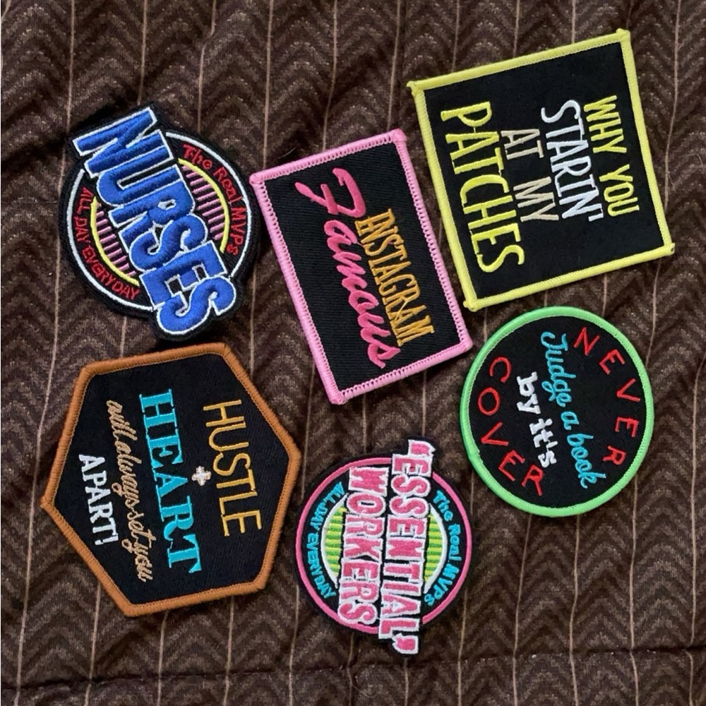 Colorful nurse Embroidered Patches Set